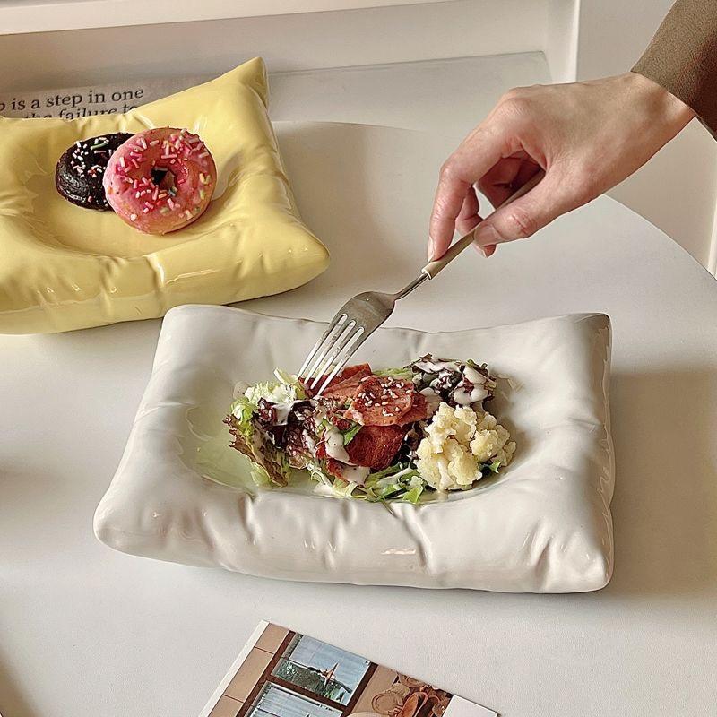 Creative Ceramic Salad Plate – Dessert, Snack, Sushi & Cold Dish Serving Plate