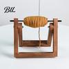 Portable Yarn Stand for Travel Wooden Crochet Holder, Rotatable Organizer Rack, Stable Holder Knitting Mortise And Tenon Frame Dispenser Home