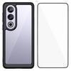 For OnePlus Ace 3V 5G Phone Case WANLONFENG XC Series TPU Acrylic Cover with Tempered Glass (Big Lens Hole)