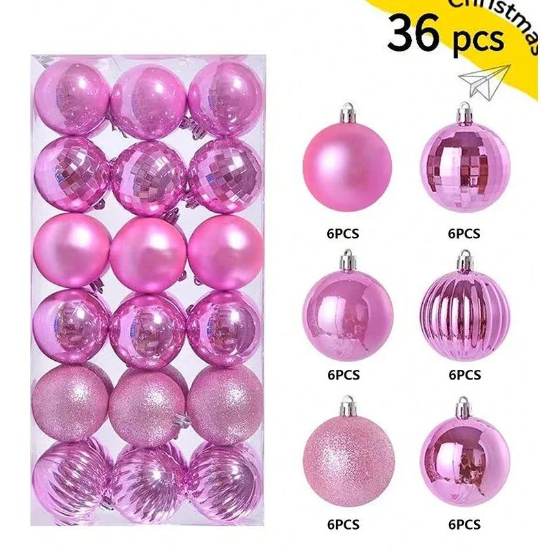 Dekoracja choinkowa 36 szt. 3 cm bombki choinkowe zawieszki ozdoby akcesoria imprezowe wystrój domu Navidad 2027 prezenty noworoczne