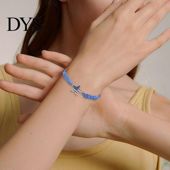 Gevlochten Touw Polssieraad Amerikaanse Onafhankelijkheidsdag Armband Vierde Juli USA Letter Hanger Verenigde Staten Vlag Armband Vorm Verstelbaar Trekkoord