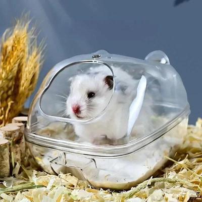 Hamster Toilette Käfig Box Badezimmer Transparent Hamster Sandbad Maus Zimmer Meerschweinchen Käfig Hamster Zubehör Kleine Tiere