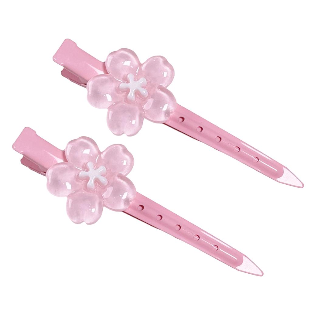 Sakura Flower Hair Clip For Girls Secure Hold Hairpin With Realistic Petals Comfortable Resin Design For Long Wear