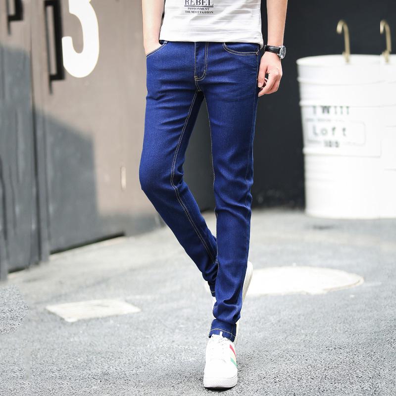 Pánské džíny slim fit ve stylu Korean - Podzim/Jaro Jednobarevné