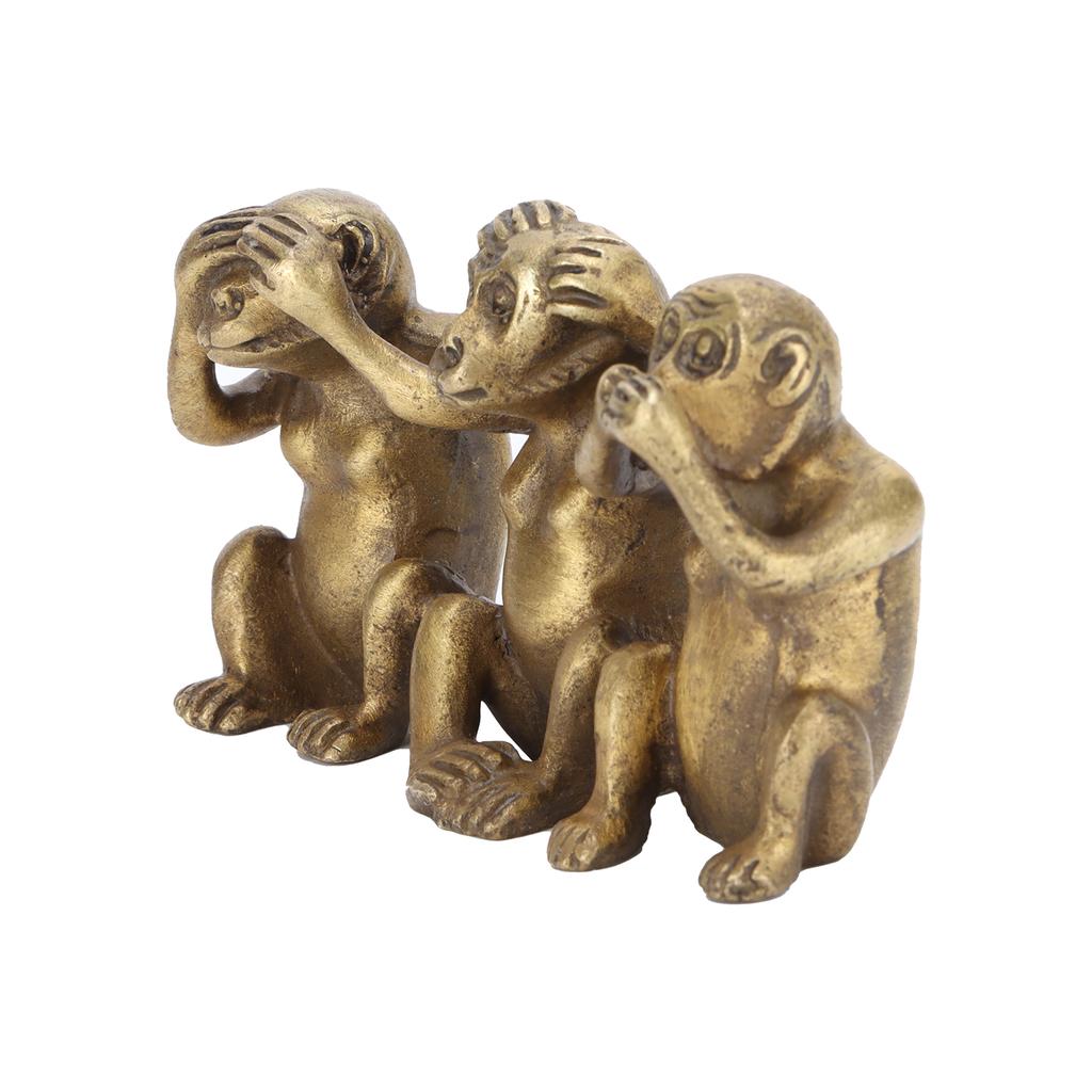 Wise Monkey Statues HearNo Evil SeeNo Evil SpeakNo Evil Monkey Ornaments for Home Office Decorations