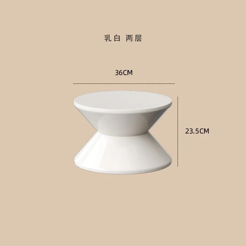 Round Coffee Table Plastic Nordic Home Furniture Living Room Sofa Side Tables Hallway Shoes Stool Balcony Small Desk Nightstands