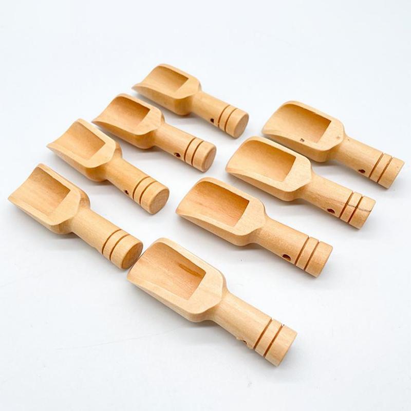 Wooden Mini Tea Coffee Scoops Seasoning Candy Spices Bath Salt Spoons Wooden Spoon
