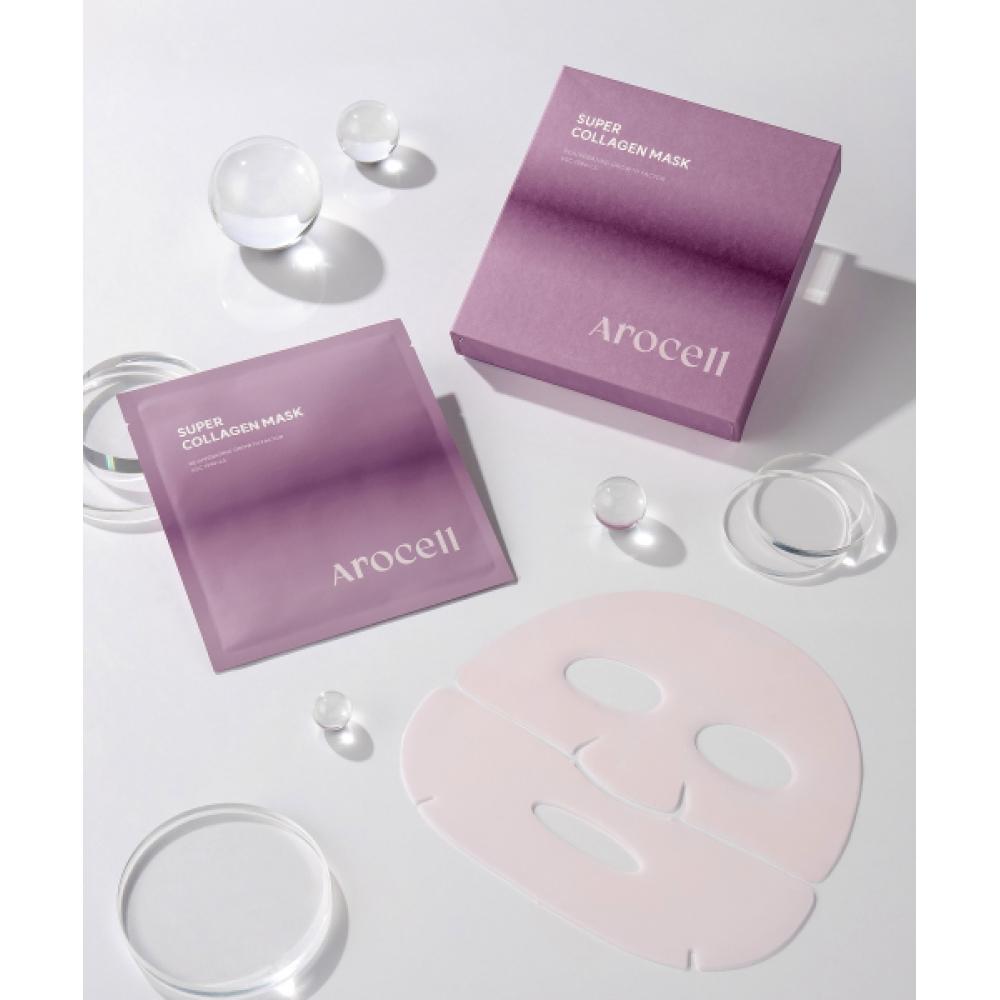 Arocell 20 Sheets  + Melat Txa Hydrating Serum  Super Collagen Mask 2.0 Ecm