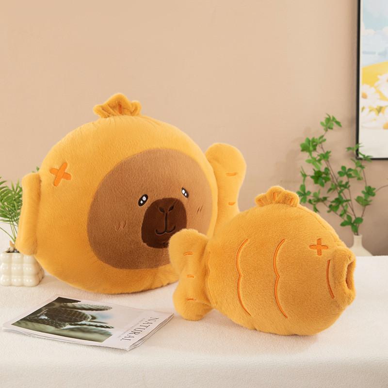 Plush Capybara Taiyaki Toy Cute Cartoon Children Holiday Gift Cuddle Doll Soft