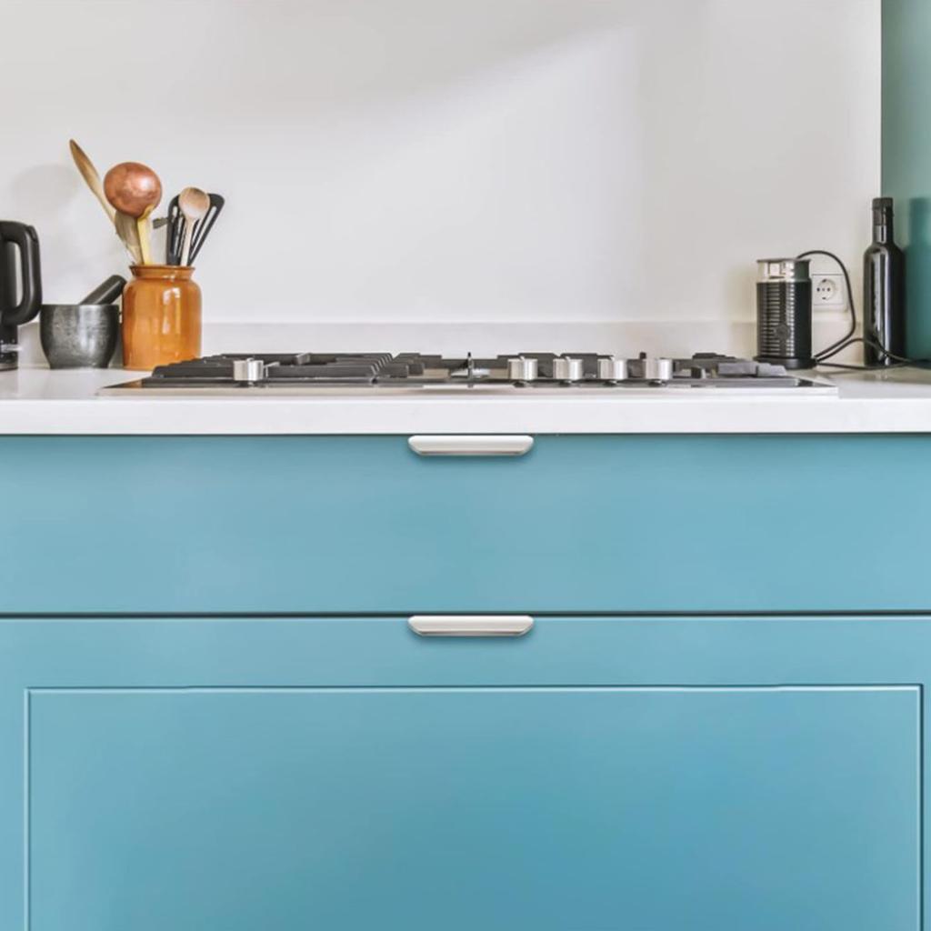 Finger Edge Pulls for Cabinets Metal Dresser Knobs Cabinet Door Pulls Knobs for Furniture Closet Wardrobe