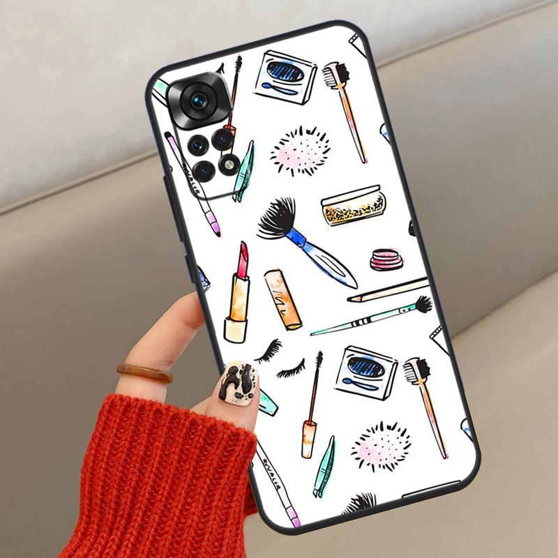 

Cosmetics Nail Polish Case For Xiaomi Redmi Note 14 13 12 11 10 15 Pro Plus Cover For Redmi 15 15C 12C 10C 13C 14C Redmi 12C