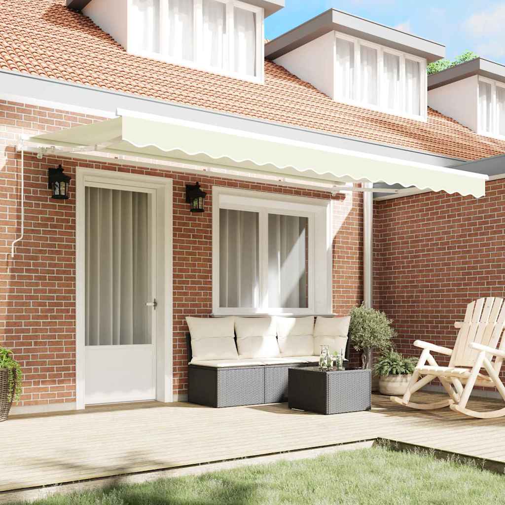 Retractable Awning Cream 400 x 200 cm Fabric