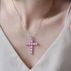 Jesus Cross Pendant Necklaces Sparkling Charm Necklace Punk Jewelry Gift For Women