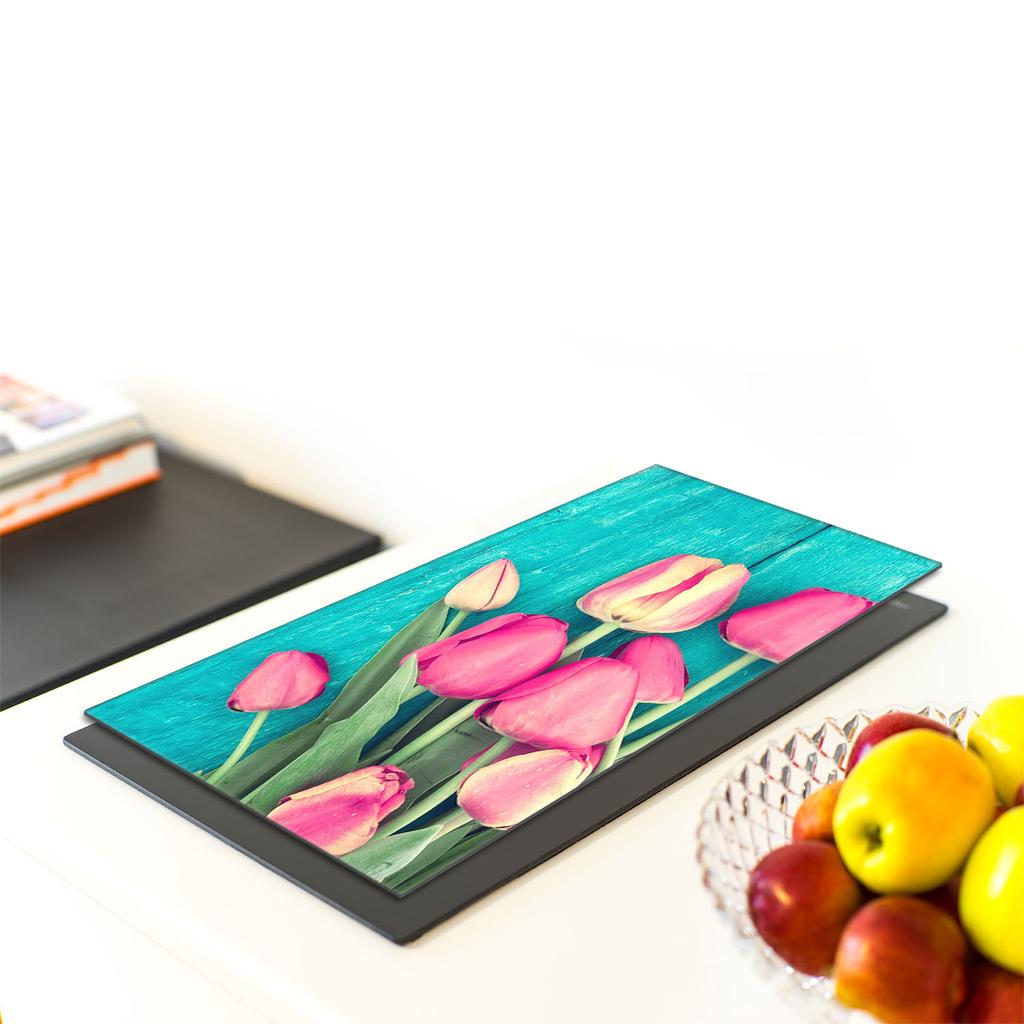 SZKLANA DESKA DO KROJENIA 30x52 Tulipany
