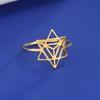 Lucktune Hexagram Merkaba Meditation Amulet Rings Women Men Stainless Steel Star Finger Ring Sacred Geometry Jewelry Party Gift