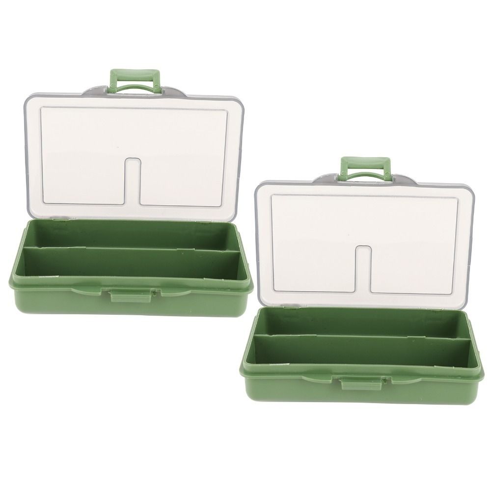 2PCS Multiple Grids Bait Storage Case PP Fishing Tackle Box Hook Bait Gadget  Flying Fishing