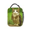 Meowl Cat Owl Funny Internet Meme Lunch Bag For Women  Graphic Lunch Box Casual School Cooler Bag Portable Thermal Tote Handbags