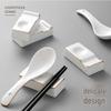 Gold Rim Ceramic Chopstick Rest Set