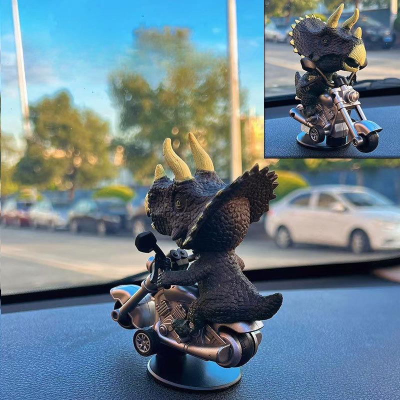 Car Drift Ornament Tyrannosaurus Rex Triangle Dragon Drift Decoration Car Dashboard Decor Car Creative Ornament Christmas Gift