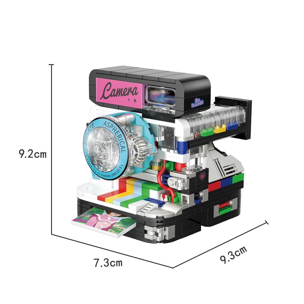 KNEW BUILT Classic Digital Camera Model Mini Brick Toys for Boys Adult Assembly Design Block Kits Classical Collection Projector