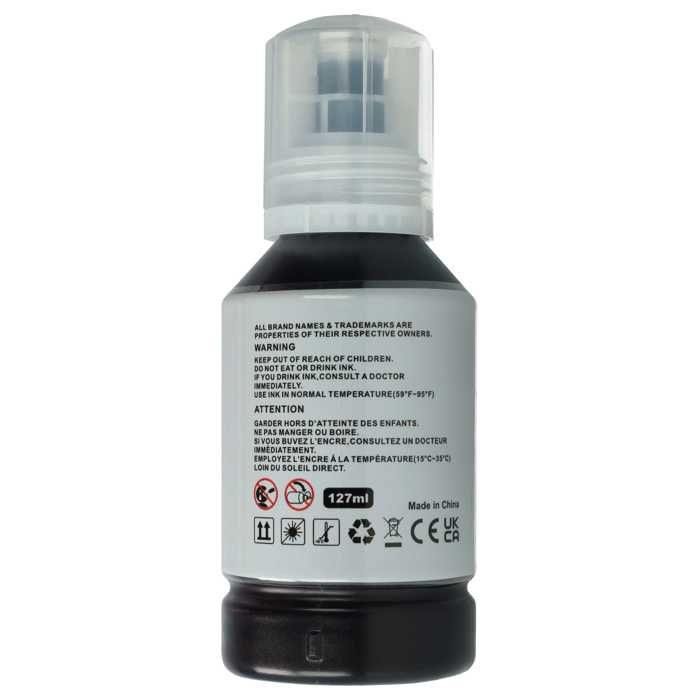 Vhbw Refill Ink Compatible with Epson EcoTank ET-3750, ET-4750, ET-M1120, ET-M2120, L4150, L4160 Printer - Ink
