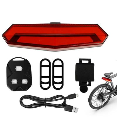 Cycling Tail Light With Remote Wireless Rear Lights Smart Taillight Remote Control Rechargeable Safety Warning Turn Lamp Ultra