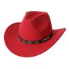 New Western-style Ethnic Woolen Roll-brimmed Fedora Hat for Autumn and Winter, Fashionable and Versatile for Both Men and Women