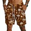 Pantaloncini Leggeri da Uomo con Coulisse Asciugatura Rapida Vestibilità Rilassata Cinque Tasche Pantaloncini Casual Stampa Hawaiana per Estate Spiaggia Outdoor