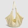 Relaxation anti-splashing casual shoulder bag large capacity simple plaid literary messenger bag flow versatile dumpling bag