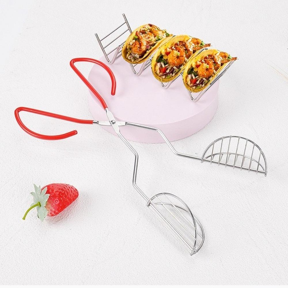 U-Shaped Taco Shell Tong Multi-purpose Press Shell Maker Tongs Tortilla Holders  Kitchen Utensils