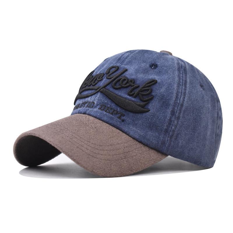 

New York Washable Embroidery Cotton Baseball Hat With Antiwind Breathability