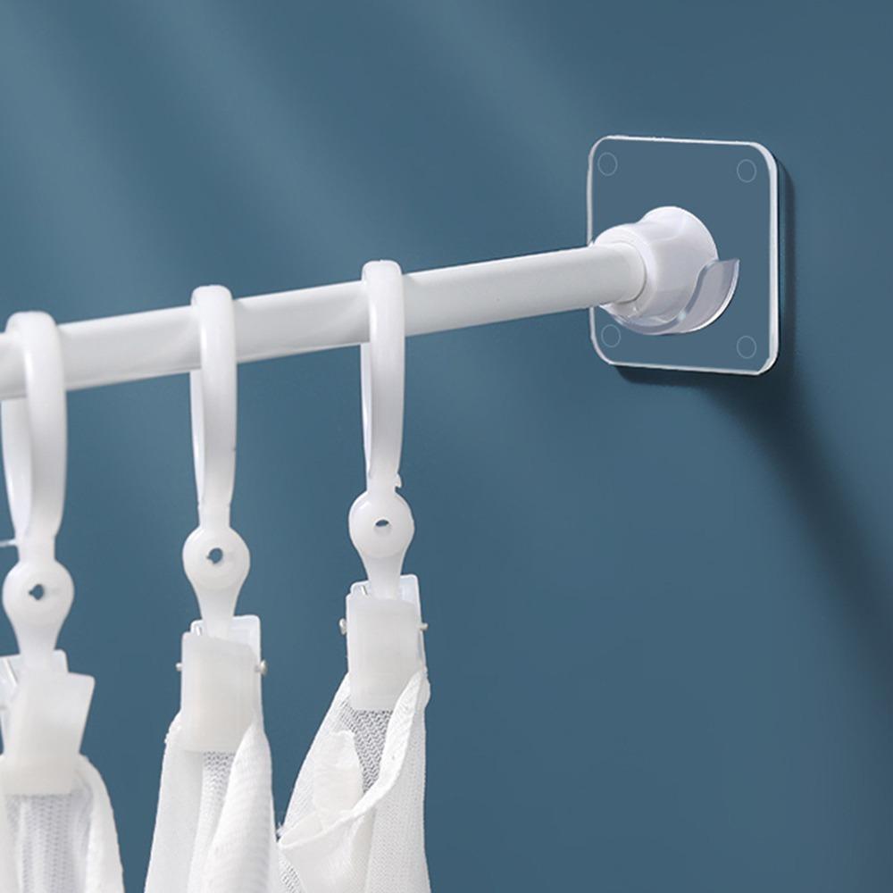 Self-adhesive Clothes Rail Bracket Rod Support Stand Curtain Rod Bracket Curtain Rod Holder
