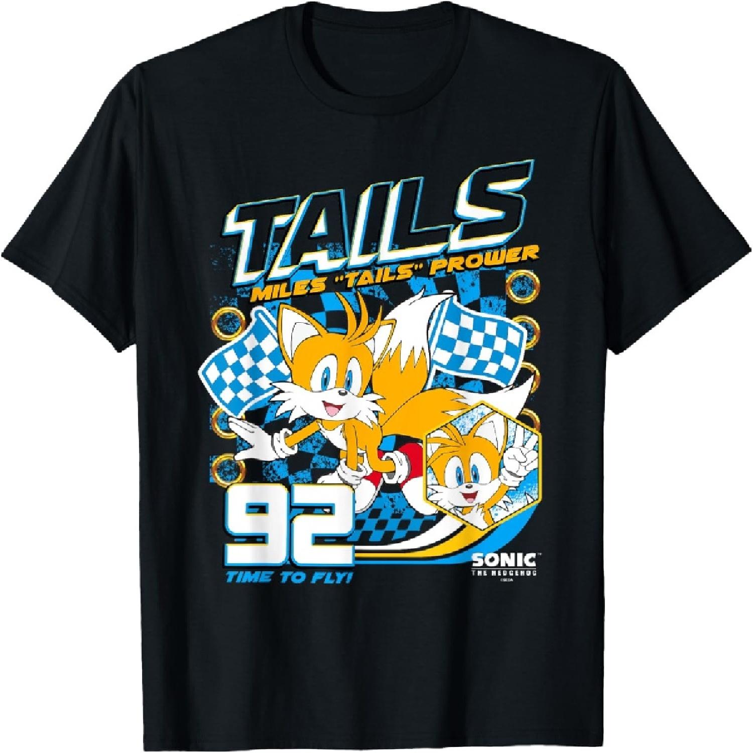 Соник Хеджихог Майлз  Тейлз  Прауэр 92 Гонки Постер Футболка S разноцветный