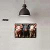 Modern Metal Sign Wall Art, Farmhouse Three Little Pigs Decor, 2D Flat 8x12 Inch Home Garden Room Decor Gift