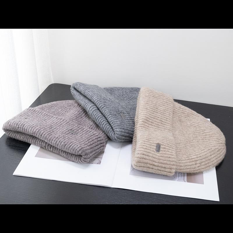 Wool Simple Knitted Hat for Children In Autumn Winter Small Face Warm Ear Protection Knitted Hat for Couples
