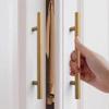 Stainless Steel Brushed Round Tube Handle for Cabinets and Wardrobes