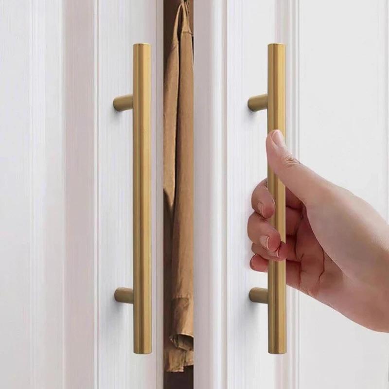 Stainless Steel Brushed Round Tube Handle for Cabinets and Wardrobes