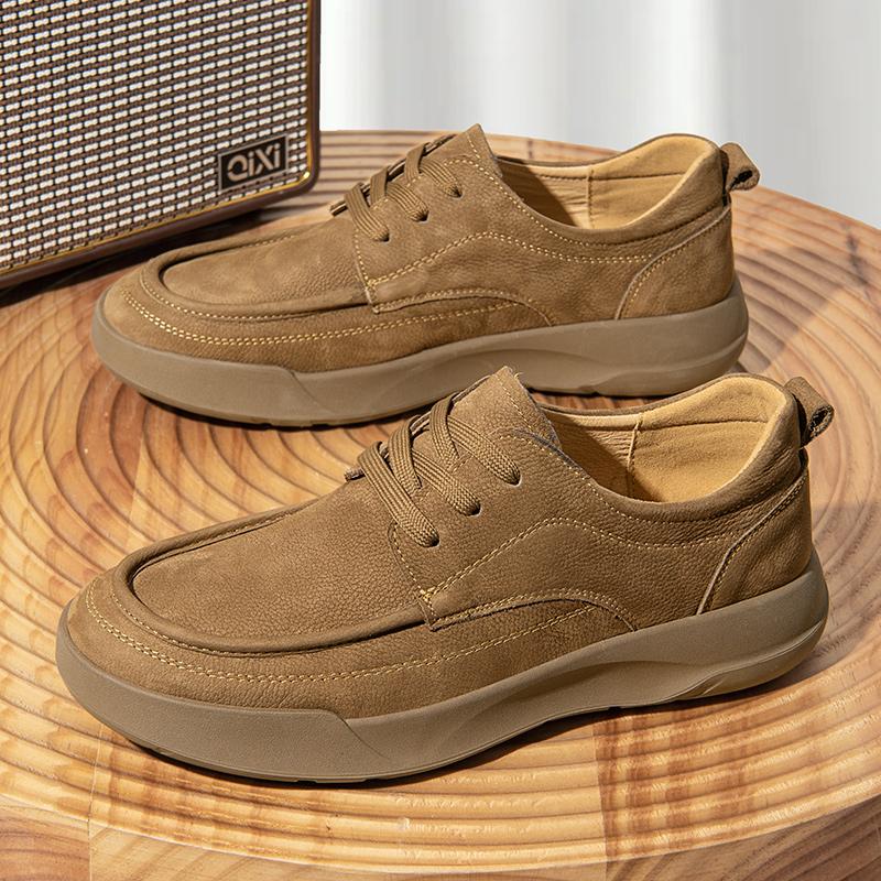 Fashion Fashion Suede Leather Men Oxford Shoes British Style Casual Shoes Classic Male Walking Shoes Tenis Masculino Skateboard Footwear