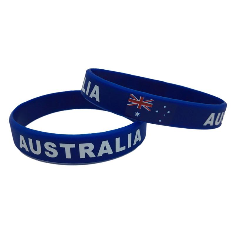 

2 шт. браслет с австралийским флагом национальные флаги силиконовый браслет для женщин и мужчин Австралия спортивный резиновый ремешок на запястье браслет модные аксессуары подарки 2pcs