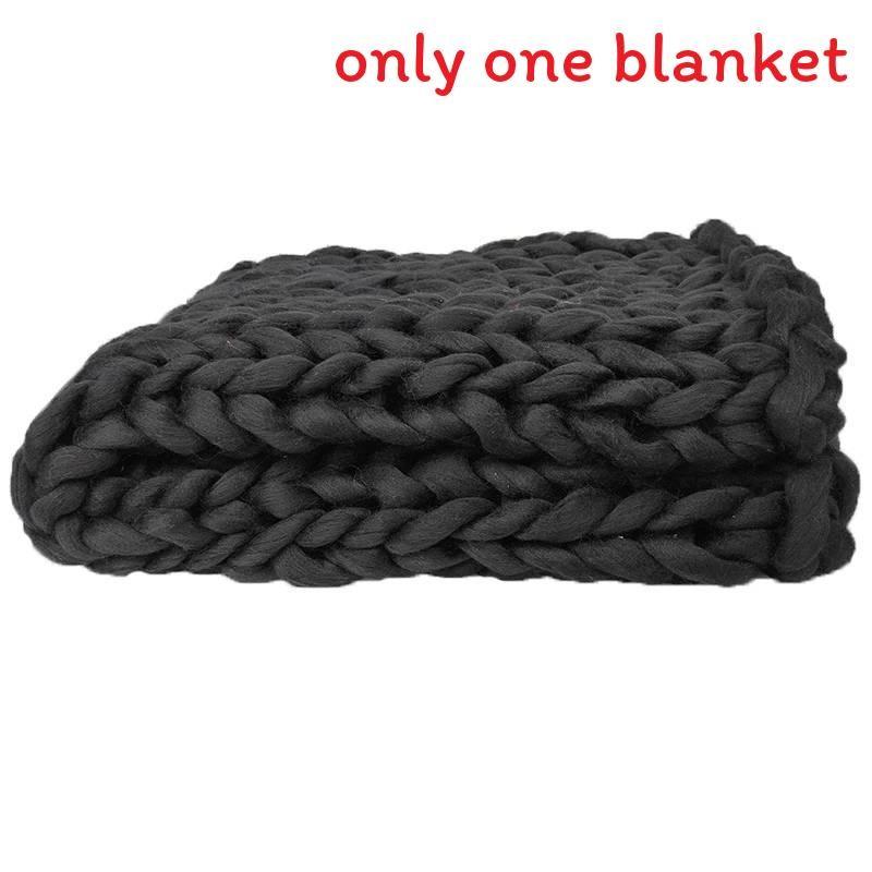 Bearaby Weaving Ultra Coarse Blanket With Solid Color Design For Household Daily