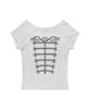 FANCY CLUB Imperial Boatneck Top (White Melange) F26Qb082