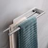 Self-Adhesive Towel Holder Stainless Steel Towel Rack Double Towel Rack Bathroom Perforated Towel Hanging Pole Bathroom Accessor