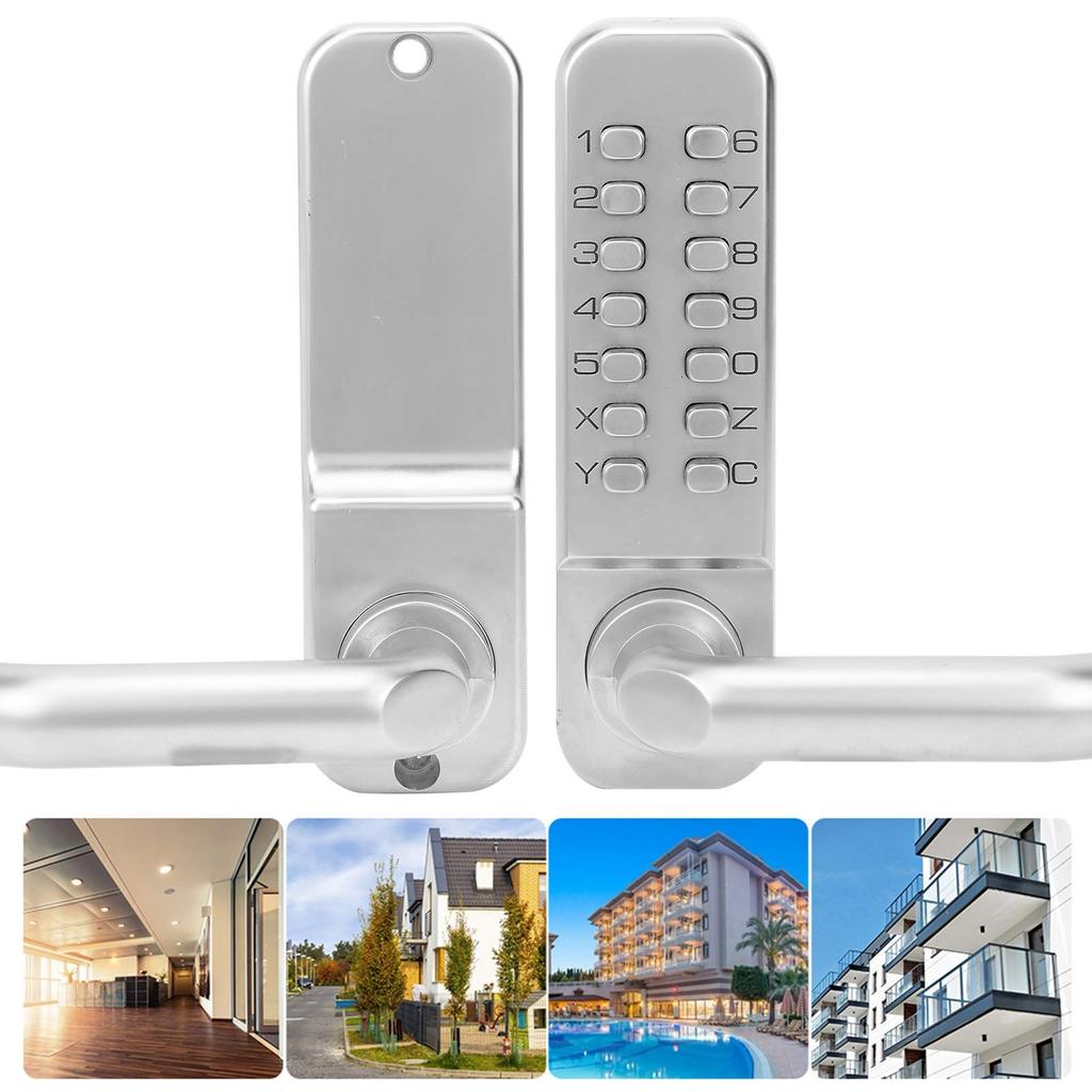 Digital Door Lock, 4-7 Digit Keypad Lock, Waterproof, Battery-Free, Secure, Anti-Theft Lock for Homes, Apartments, Hotels