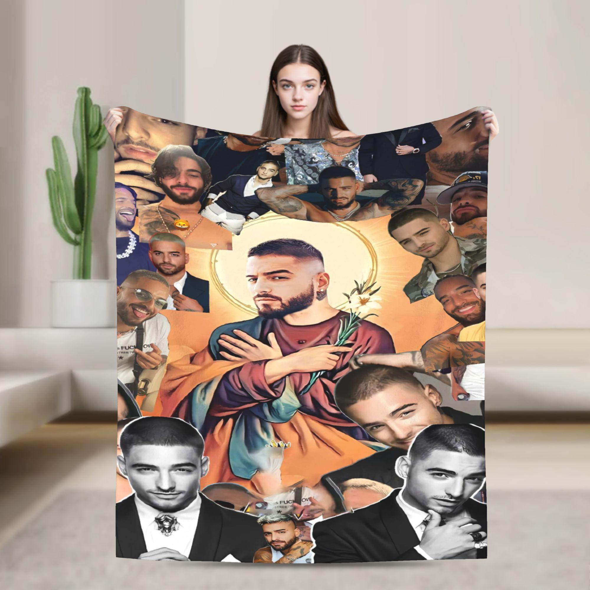 

Soft Blanket Decorative Singer Maluma Bedding Throws Flannel Bedspread For Living Room Funny Sofa Bed Cover 75x90cm