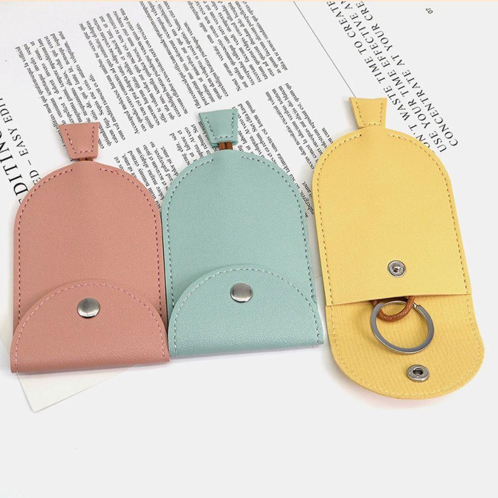 PU Matte Leather Key Case Cover Protector Keychain Bags Keybags Key Sleeve  Women