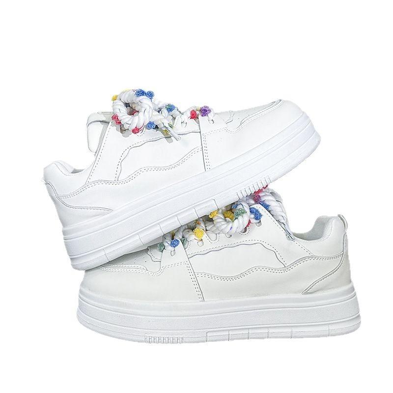 Ankola shoes dopamine cute girl trend casual versatile bread shoes white shoes board shoes