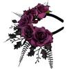 Vintage Artificial Flower Headband Simulated Crown Hair Hoop  for Gift Hair Accessories