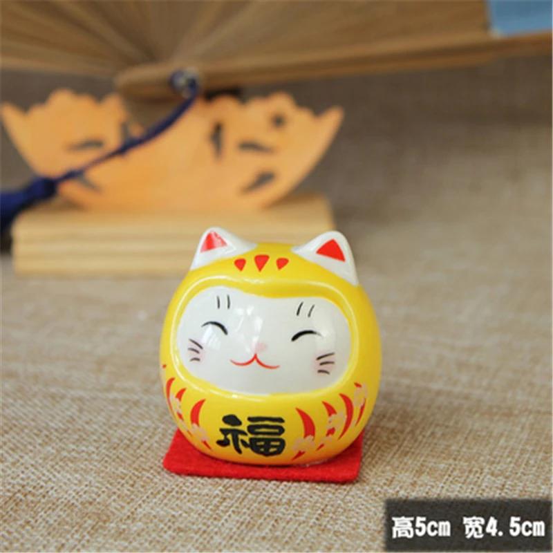 Multicolor Waving Hand Cat Home Decor Welcome Waving Cat Sculpture Statue Decor Car Ornament Chinese Lucky Wealth Waving Cat