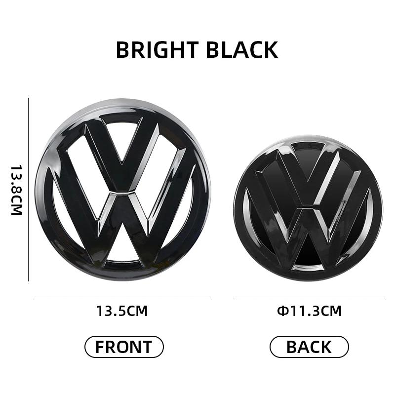 GJWPC1 For VW Volkswagen Jetta MK5 Golf 2pcs Glossy Black Matt Black Front Grille Emblem and a Rear Trunk Emblem For Volkswagen VW Golf