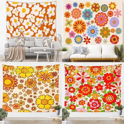 Blume Sonnenblume Druckmuster Wandteppich Schlafzimmer Wohnzimmer Wandteppich Heim Wanddekoration Wandteppich